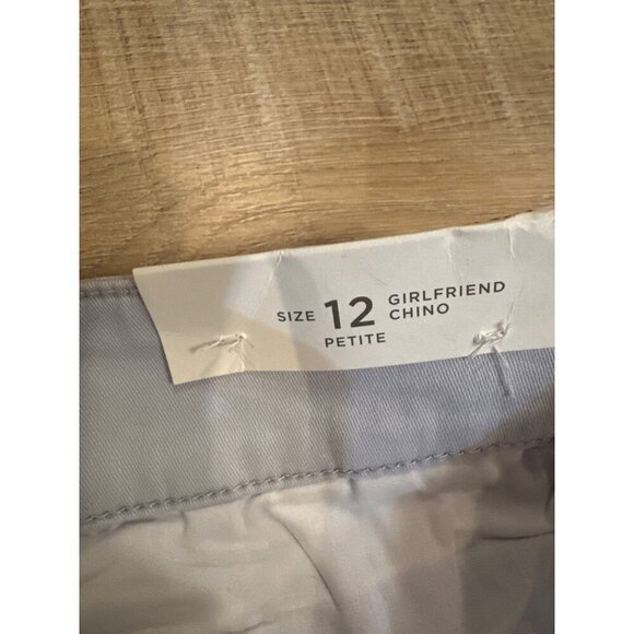Loft Outlet Girlfriend Chino Petite Pants Size 12 Light Blue Womens Casual New - Picture 7 of 9